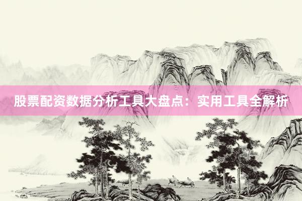 股票配资数据分析工具大盘点：实用工具全解析