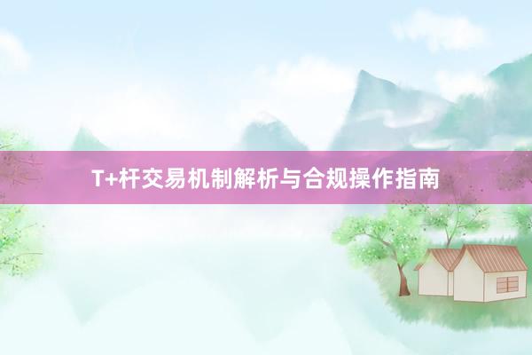 T+杆交易机制解析与合规操作指南