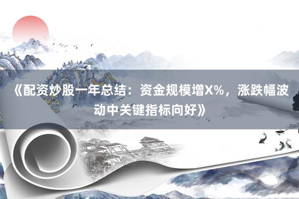 《配资炒股一年总结：资金规模增X%，涨跌幅波动中关键指标向好》