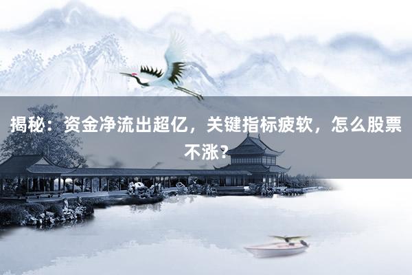 揭秘：资金净流出超亿，关键指标疲软，怎么股票不涨？