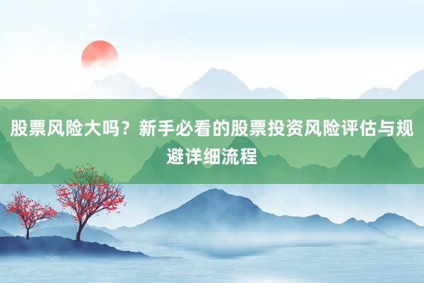 股票风险大吗？新手必看的股票投资风险评估与规避详细流程